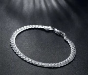 Bransoletka srebrna męska 20cm