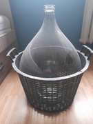 gąsior balon na wino 34 l w koszu