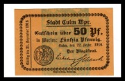 Chełmno - Culm, Stadt, 09.08.1918, 50 pf (Tieste 1245.05.05.2)
