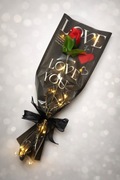 Zestaw DIY Róża LED LOVE YOU - prezent do samodzielnego złożenia Walentynki