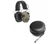 Ochronniki słuchu Walker's zielone z etui aktywne słuchawki