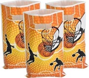 Zestaw 30 torebek urodzinowych z motywem koszykówki + gratis naklejki