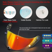 PSLER wizjer kasku lustrzany zamiennik dla Scorpion EXO 520 1400 R1