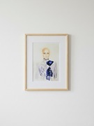 Oryginalna ilustracja modowa - Reprodukcja akwareli - Oprawiona