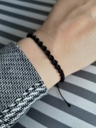 Bransoletka spirala czarny sznurek 