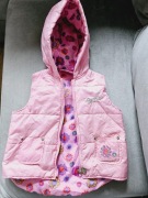 Barbie kamizelka futrzana włochacz kaptur r. 5-6 lat 116cm