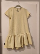 Pastelowo żółta sukienka Cocomore z falbaną – nowa z metką