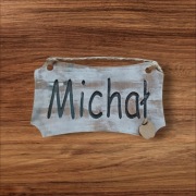 Tabliczka imienna 12cmx7cm "Michał"