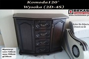 Komoda 120`(2D-4S) Wysoka Orzech Włoski Wenge Śliczna BEKAS PRODUCENT
