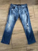 Jeansy Hollister Slim Straight 32/30 – przetarcia | Bardzo elastyczne