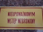 Stara emaliowana PRL u NIEUPOWAZNIONYM WSTP WZBRONI