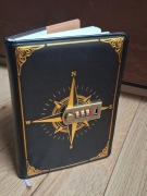 Dziennik vintage,notatnik planer,pamiętnik na szyfr A5