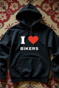 Męska Czarna Bluza M I Love Bikers
