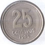 ARGENTYNA 25 centavos 1994, KM# 110a, XF