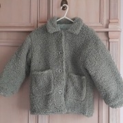 Kurtka zimowa baranek futerko kożuszek 146/152 