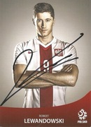 Robert LEWANDOWSKI autograf! Oficjalna karta PZPN POLSKA 