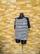 Bluzka sweterek w paski z ozdobnymi motywami łabędzi z cyrkonii