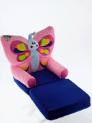 Fotelik pluszowy leżanka motyl krzesełko materac prezent święta