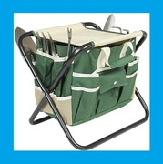 Taboret Stołek Ogrodowy Z Torbą Na Narzędzia