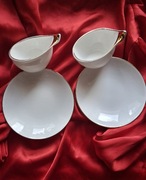 Filiżanka z podstawkiem porcelana Ćmielów Ina prezent upominek desing 