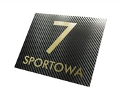 METALOWA tabliczka adresowa CARBON numer domu dom 25x20 Z antracytowa modna