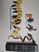 Halloween zestaw pazury i robaki realistyczne fuj 10+ 6 razem 16 sztuk