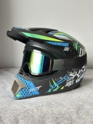 Kask rowerowy / motocross / cross XL 61-62 cm + gogle | gotowy do jazdy
