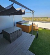 NOWE całoroczne jacuzzi dla 6 osób LED SPA woda powietrze 213x213x90cm