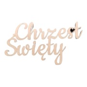 NP4 Napis Chrzest Święty ze sklejki drewniany