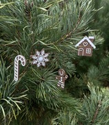 Zestaw 4 sztuk zawieszek na choinkę