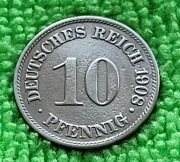 1908 Niemcy 10 pfennig
