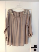 Cellbes woman 42/44 XXL szara bluzka damska z cekinami dlugim rekawem