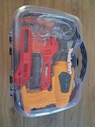 Walizka narzędziowa dla dzieci zestaw wiertarka na baterie do zabawy nauki