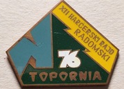 Odznaka PTTK XII HARCERSKI RAJD RADOMSKI TOPORNIA 76 PRL 