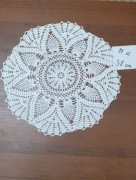 Serwetka szydełkowa okrągła 38  cm koło biała