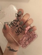 Etui case iPhone 7 8 ruchome brokat kot meow