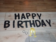 Napis urodziny happy birthday 