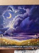 Olejny obraz na płótnie „Whispers of the Stars” 40x40 cm