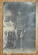 Austro-Węgry Fotografia zdjęcie żołnierz tasak m.1915 bukiecik rekrucki IWŚ