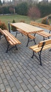 Meble ogrodowe na żeliwnych nogach 200 cm 