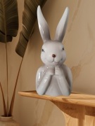 Ceramiczna figurka zając królik podparty XXL loft glamour 24 cm Nanu Nana