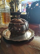 szwedzka duża platerowana cukiernica OKAZJA