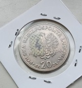 Moneta 20 zł 1974 r Nowotko z.z.m