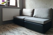 Sofa jednoosobowa Toledo szaro-czarna