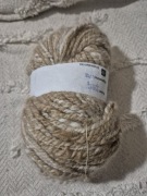 Włóczka z alpaki i krolika angory biały beż duzy motek 222g