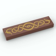 LEGO 5szt Płytka Tile 1x4 Nadruk Wąż Morski 21343 Wiking 2431pb848 5x