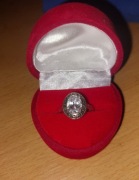  pierścionek925,duża cyrkonia1-0,8cm