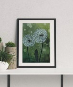 Akwarela DMUCHAWCE 13,5x19 cm | Oryginał | Bawełna 300g