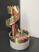 Wieża do kości 3D kameleon - zamek ze spiralnymi schodami