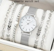 Zegarek dla dziewczynki z zestawem biżuterii